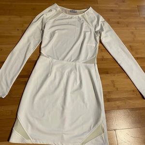 Tobi White Mesh Detail Dress